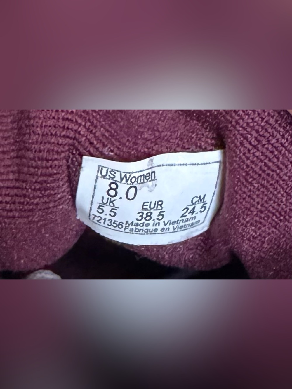 Vans Brooklyn LS Port Royale Burgundy Suede Canvas Sneakers Womens Size 8 - Picture 11 of 11